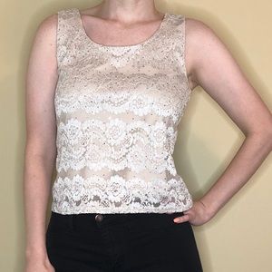 Vintage R&M Richards lace/sequin tank